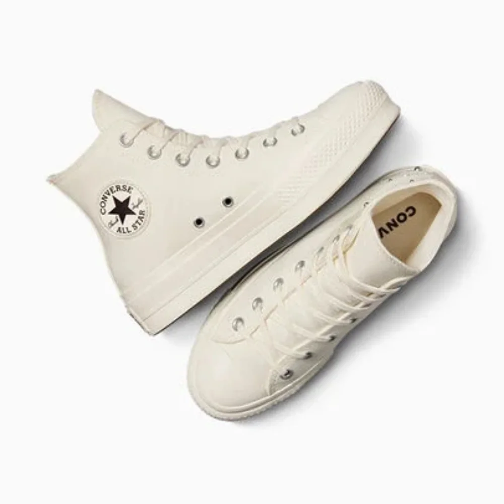NWT Chuck Taylor All Star Lift Platform Pearls & Studs - Picture 7 of 16